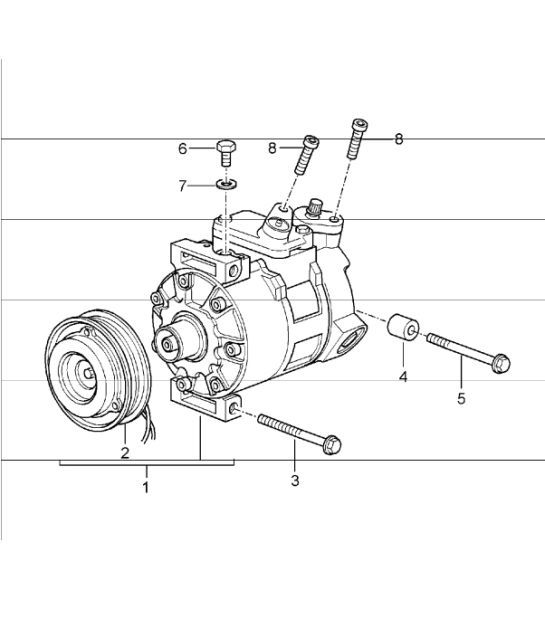 Diagram 813-15 Porsche 968 (1992-1995) Carrosserie
