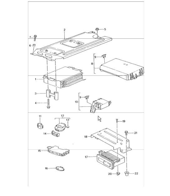 Diagram 901-03 Porsche Macan (95B) MK1 (2014-2018) Materiale elettrico