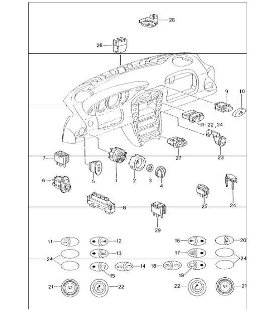 Diagram 903-05 Porsche Cayman 718C (982C) 2017>> Electrical equipment