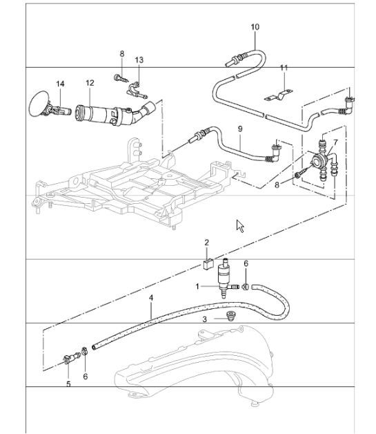 Diagram 904-21 Porsche Cayman GTS 718 4.0L Manual (400 Bhp) Electrical equipment