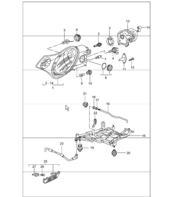 Diagram 905-02 Porsche Boxster 718 (982) 2017>> Elektrische Ausrüstung