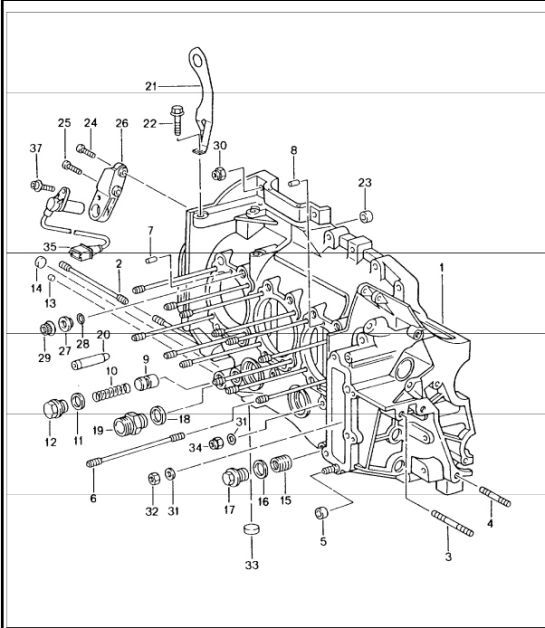 Diagram 101-05 Porsche Cayman 718C (982C) 2017>> Motor