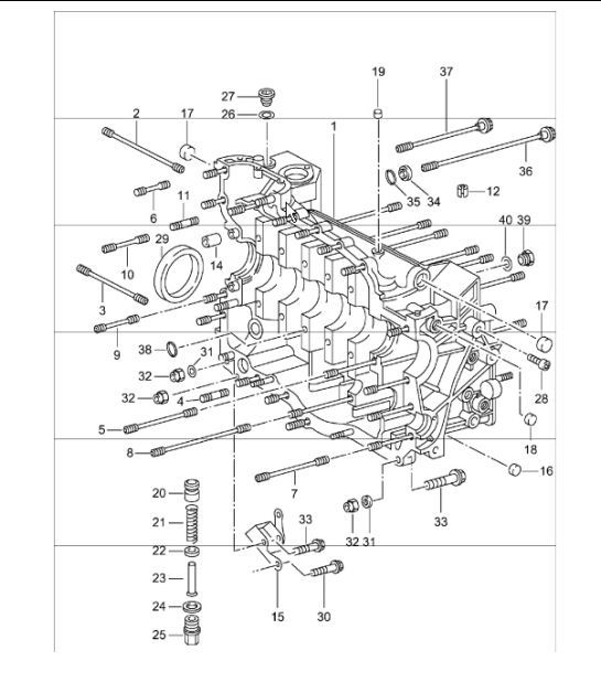 Diagram 101-10 Porsche Cayman 987C / 981C (2005-2016) Motore