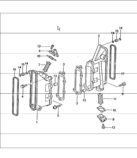 Diagram 103-05 Porsche 996 (911) (1997-2005) Motor