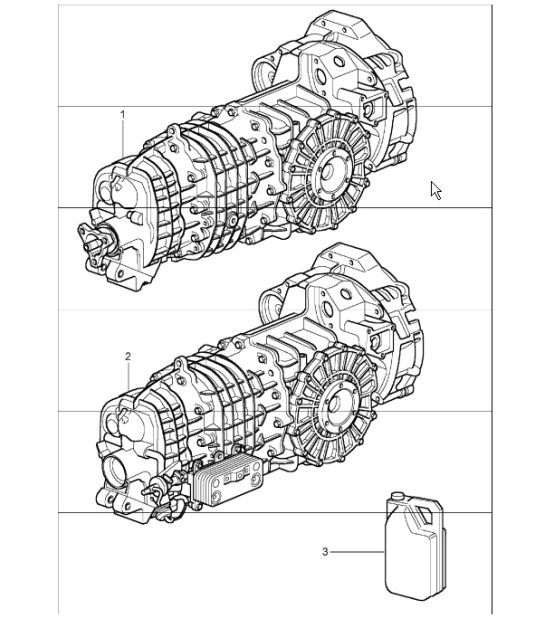 Diagram 302-00 Porsche 957 Cayenne S / GTS 4.8L 2007-10 Overdragen