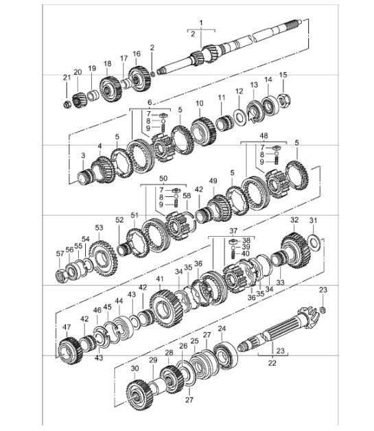 Diagram 303-11 Porsche 944 (1982-1991) 