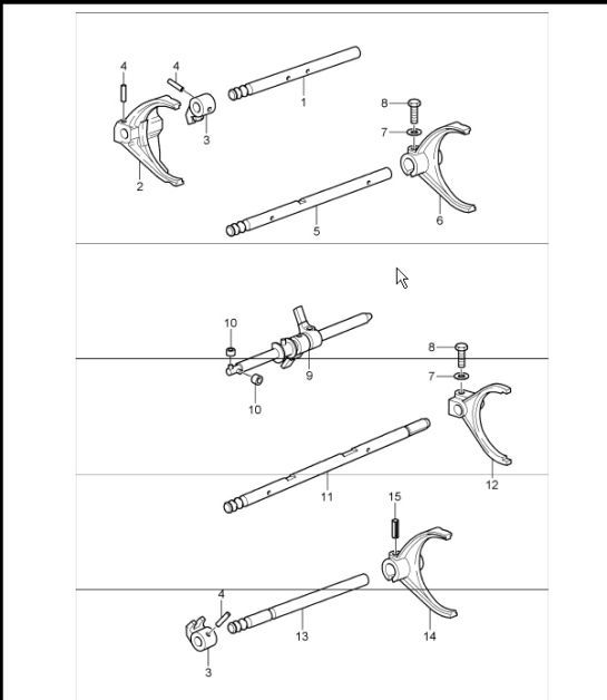 Diagram 304-00 Porsche 911 1987-1989 3.2L G50 Transmisión