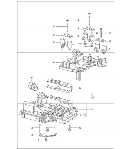 Diagram 340-02 Porsche Macan (95B) MK1 (2014-2018) Trasmissione