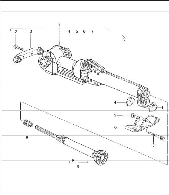 Diagram 360-01 Porsche 996 (911) (1997-2005) Transmission