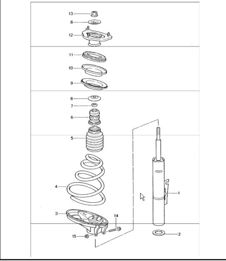 puntone ammortizzatore sospensione 996 TURBO 2001-05