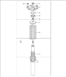 puntone ammortizzatore sospensione 996 GT2 2001-05
