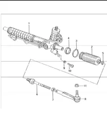 power steering, steering gear, steering parts 996 TURBO 2001-05