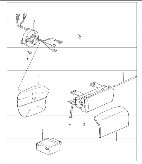 Diagram 403-06 Porsche Macan (95B) MK1 (2014-2018) Vorderachse, Lenkung 