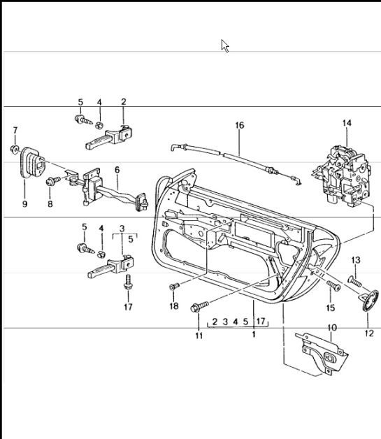 Diagram 804-00 Porsche Macan (95B) MK1 (2014-2018) Carrozzeria