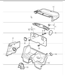linings rear 996 TURBO CABRIO 2004 ONWARDS