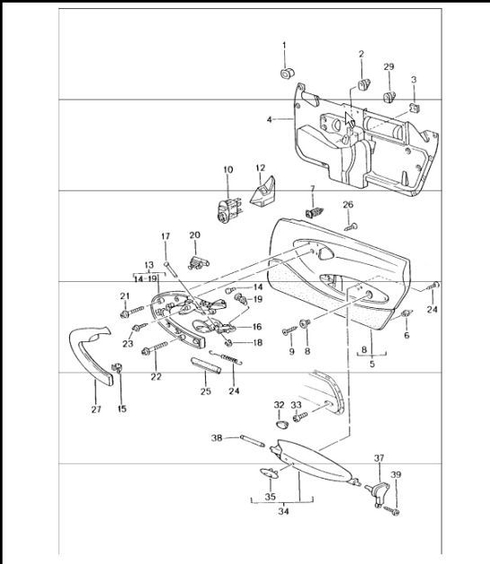 Diagram 807-10 Porsche 991 (911) MK1 2012-2016 Karosserie