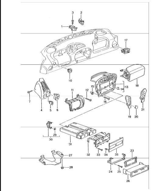 Diagram 809-01 Porsche Macan (95B) MK1 (2014-2018)  车身