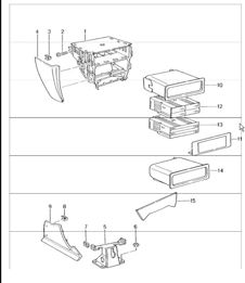 console centrale anteriore 996 TURBO 2001-05