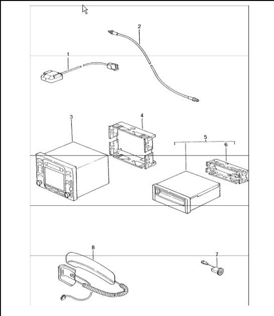 Diagram 911-15 Porsche 996 (911) (1997-2005) Electrical equipment