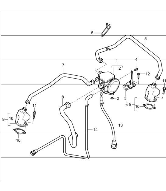 Diagram 104-11 Porsche Macan (95B) MK1 (2014-2018) Motor