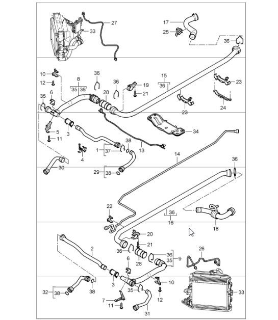 Diagram 105-10 Porsche 9J1.1 Taycan 2020-24 