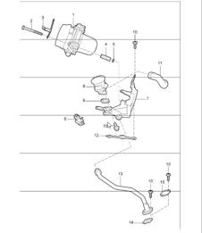 air injection  for 997.1 M96.05 3.6L COUPE / CABRIO and 997.1 M97.01 3.8L COUPE S / CABRIO S 2005-08
