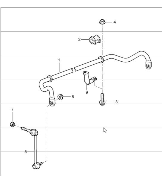 Diagram 402-05 Porsche 997 MK1 GT3 / GT3 RS 2007-09 Front Axle, Steering 