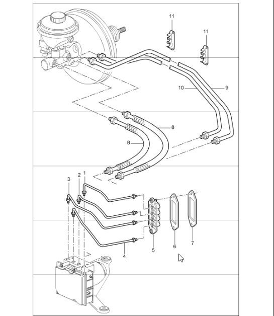 Diagram 604-06 Porsche Cayman 718C (982C) 2017>> Räder, Bremsen