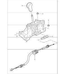 selector lever tiptronic I249 for 997.1 2005-08