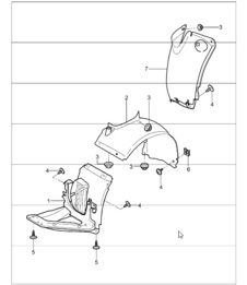 linings wheel housing 997.1 2005-08