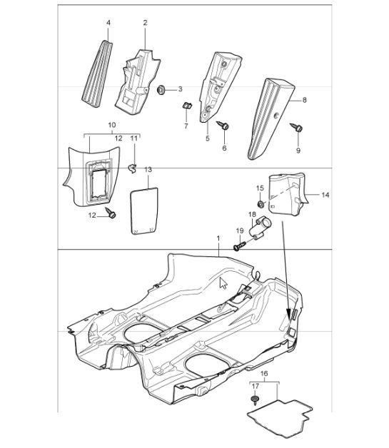 Diagram 807-02 Porsche 356 (1950-1965) Body