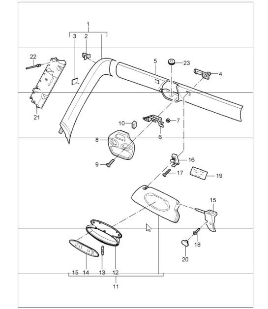 Diagram 807-09 Porsche 997 MK1 Carrera 2 3.6L 2005-08 Carrozzeria