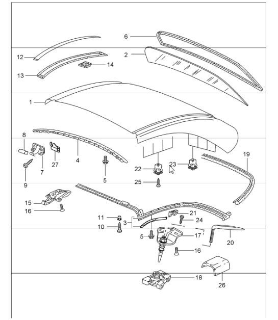 Diagram 811-16 Porsche Panamera 971 MK1 (2017-2020) 