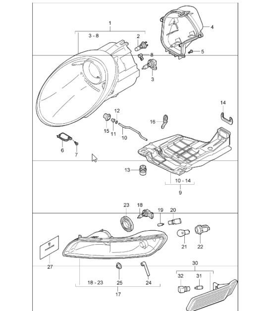Diagram 905-00 Porsche 992.2 GT3 2025>> 