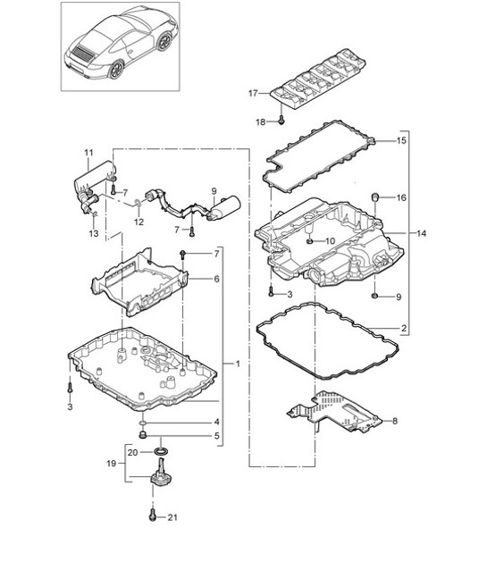 Diagram 104-002 Porsche Macan (95B) MK1 (2014-2018) Moteur