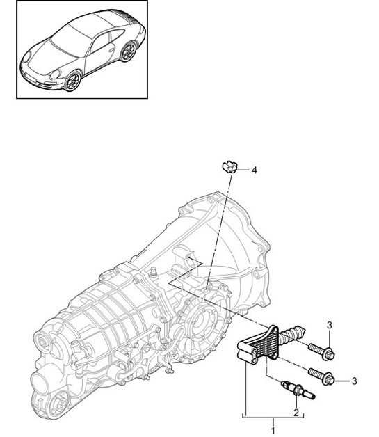 Diagram 301-005 Porsche 997 (911) MK2 2009-2012 Overdragen