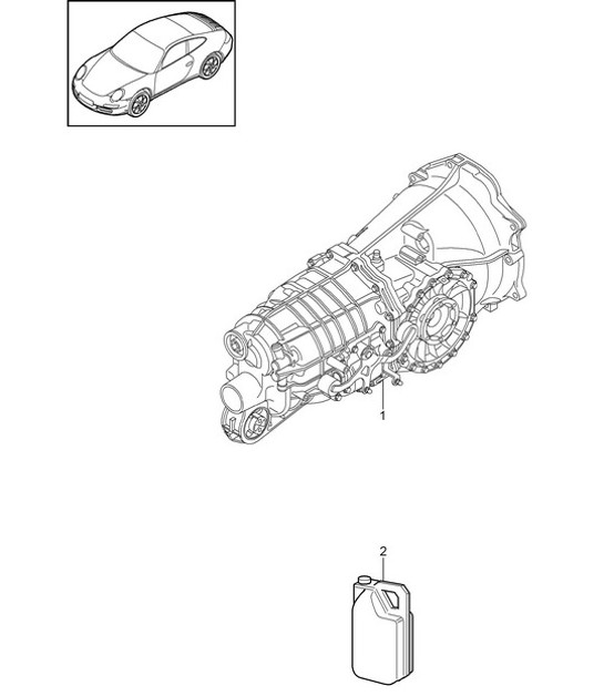 Diagram 302-000 Porsche Cayman S / GTS 3.4L 981 2013-16 Transmission