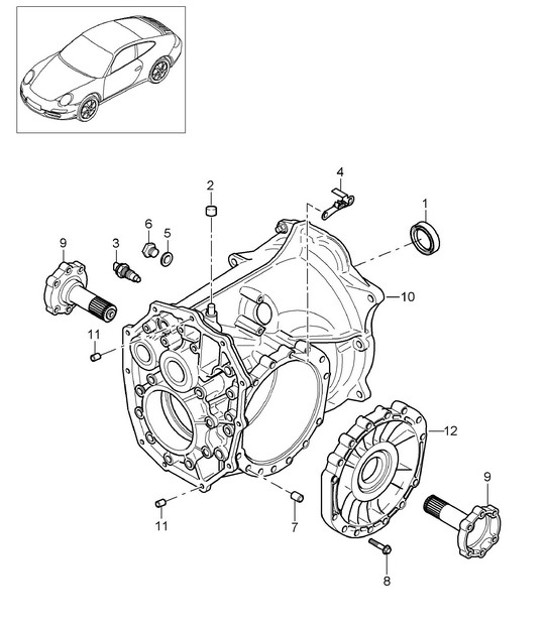 Diagram 302-004 Porsche 971.1 Panamera 4 V6 3.0L 4WD (330 Hp) 2017-20 