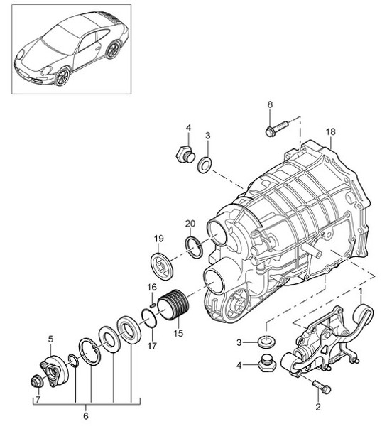 Diagram 302-005 Porsche 911 1978-1983 3.0L / SC Transmission