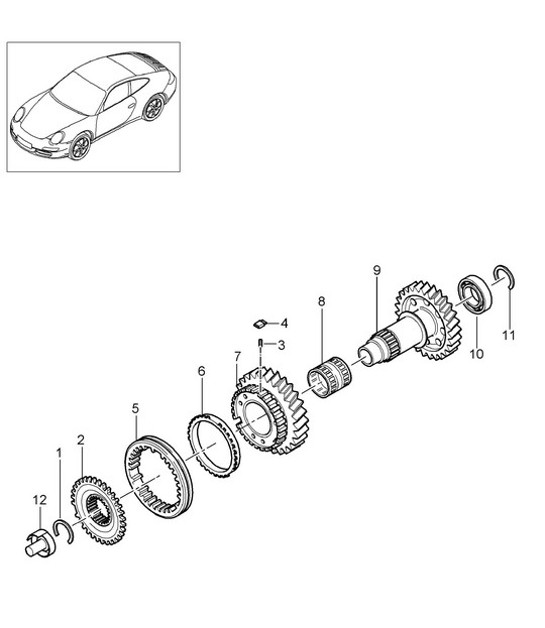 Diagram 303-004 Porsche 911 1978-1983 3.0L / SC Overdragen
