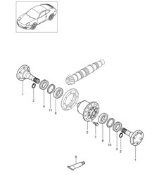 Sperrdifferential / Differential - G9705, G9735 - 997.2 Carrera 2009-12