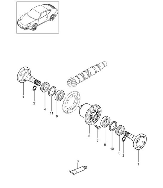 Diagram 305-000 Porsche Macan (95B) MK1 (2014-2018) Übertragung