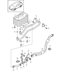 - PDK - Gearbox / Heat exchanger / Oil pipe / Water pipe - CG100,CG130 -  997.2 Carrera 2009-12