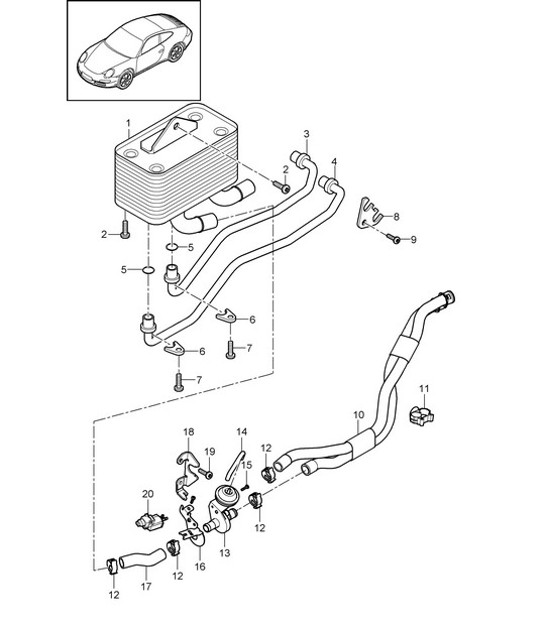 Diagram 360-000 Porsche 970.2 Panamera Turbo V8 Executive 2014-16 Transmission