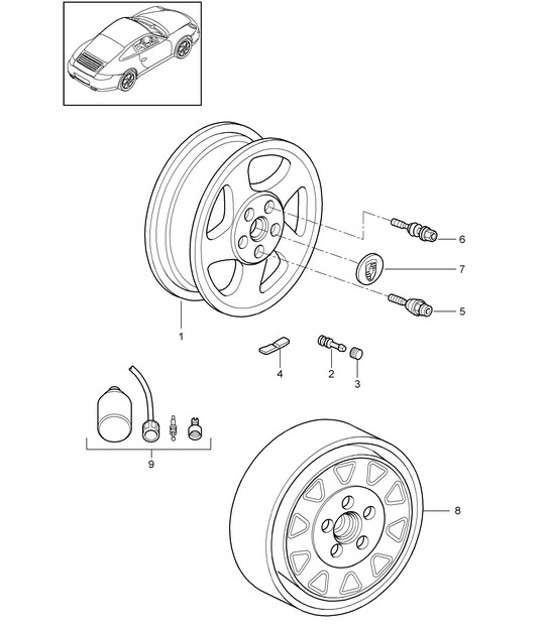 Diagram 601-000 Porsche 9J1.1 Taycan 2020-24 