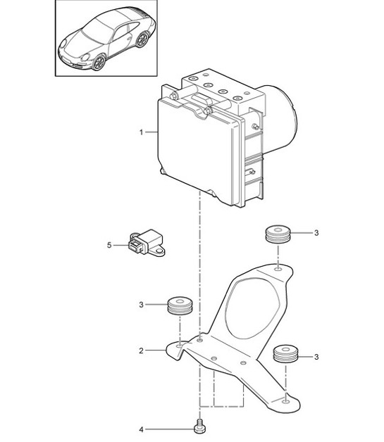 Hydraulic unit / anti-locking brake syst. - abs - Control 997.2 2009-12