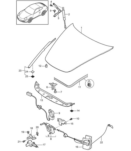 Diagram 803-000 Porsche 992.1 Speedster 4.0L 2019-24  车身
