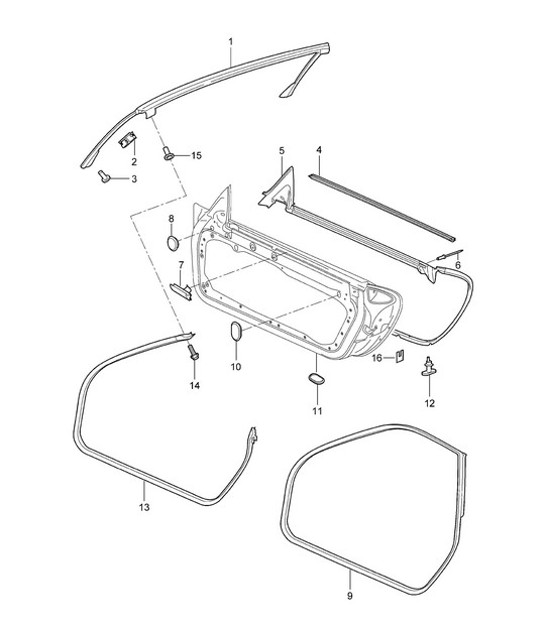 Diagram 804-010 Porsche 991 GT3 Cup 2016  车身