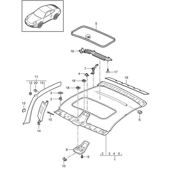Diagram 807-008 Porsche 997 MK1 GT3 / GT3 RS 2007-09 Body