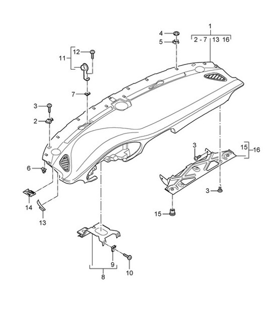 Diagram 809-000 Porsche Macan (95B) MK1 (2014-2018) Body